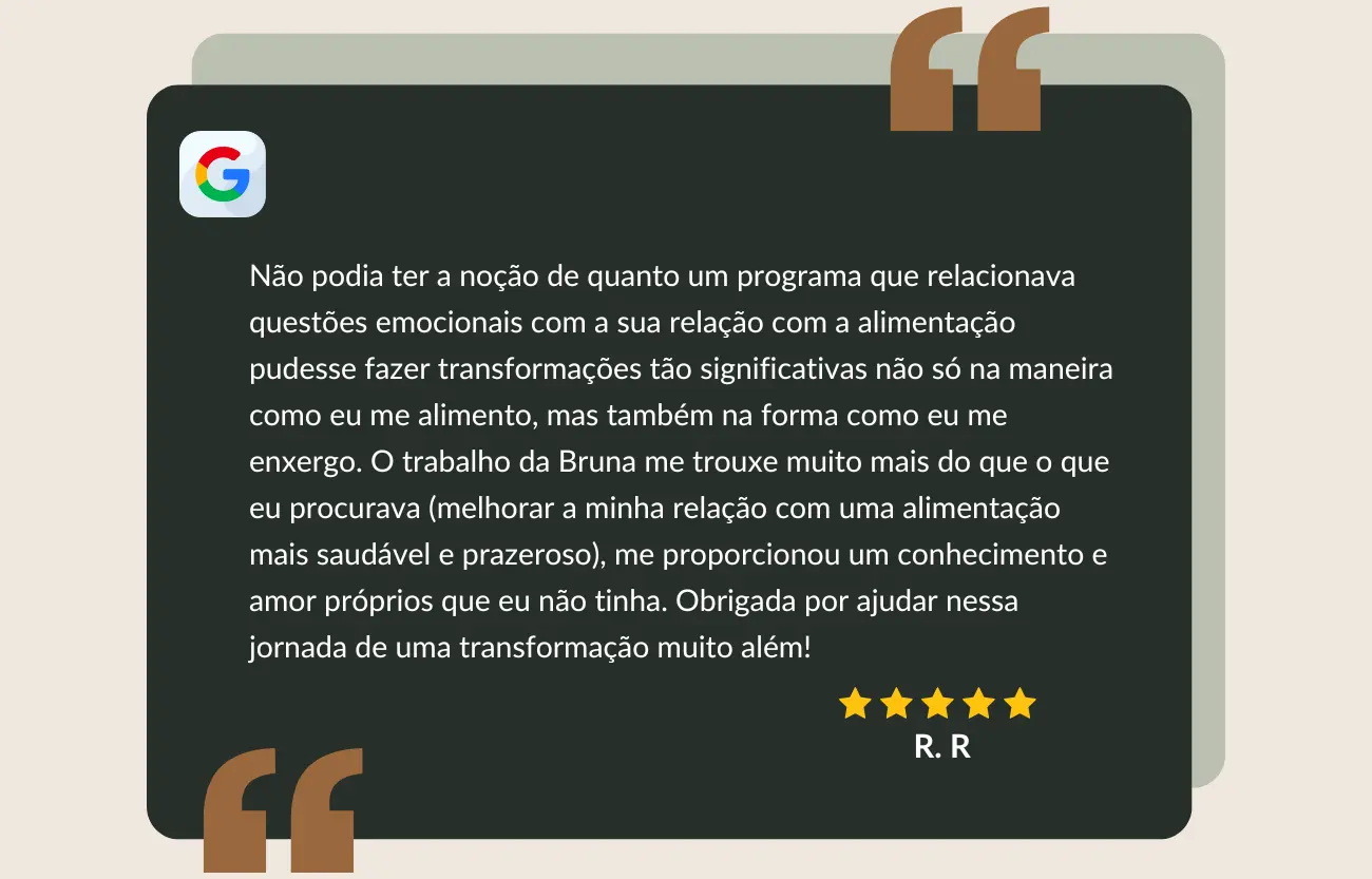 Depoimento de paciente sobre o resultado da psicoterapia online e particular com a psicóloga Bruna Matos para ansiedade, estresse e esgotamento profissional baseado na TCC. Atendimento especializado para profissionais de alta responsabilidade recuperarem a qualidade do sono, o controle do comer emocional e o equilíbrio entre mente e carreira.