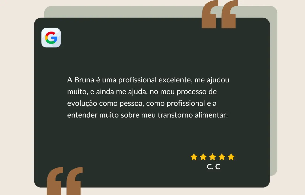 Depoimento de paciente sobre o resultado da psicoterapia online e particular com a psicóloga Bruna Matos para ansiedade, estresse e esgotamento profissional baseado na TCC. Atendimento especializado para profissionais de alta responsabilidade recuperarem a qualidade do sono, o controle do comer emocional e o equilíbrio entre mente e carreira.