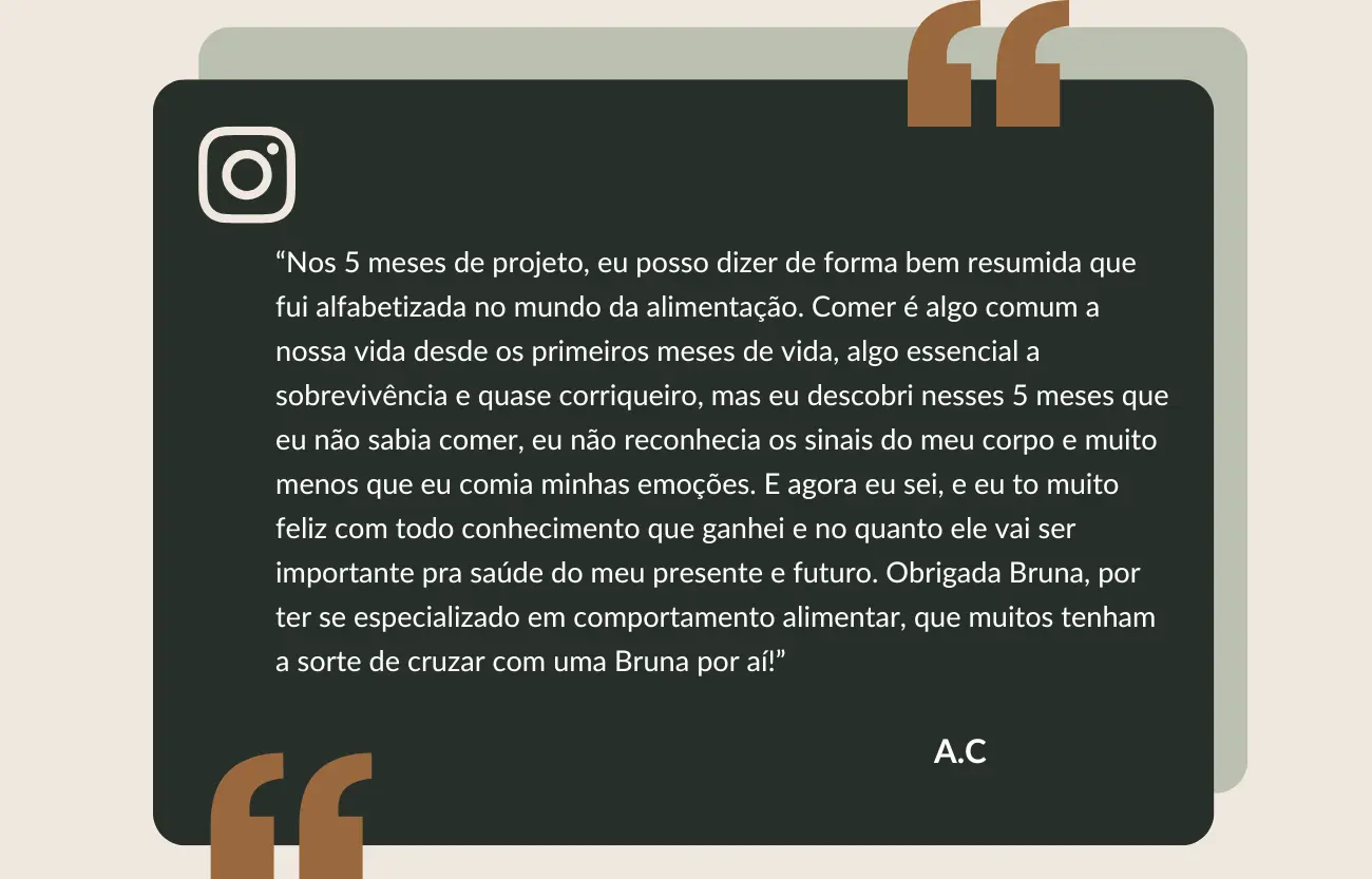 Depoimento de paciente sobre o resultado da psicoterapia online e particular com a psicóloga Bruna Matos para ansiedade, estresse e esgotamento profissional baseado na TCC. Atendimento especializado para profissionais de alta responsabilidade recuperarem a qualidade do sono, o controle do comer emocional e o equilíbrio entre mente e carreira.